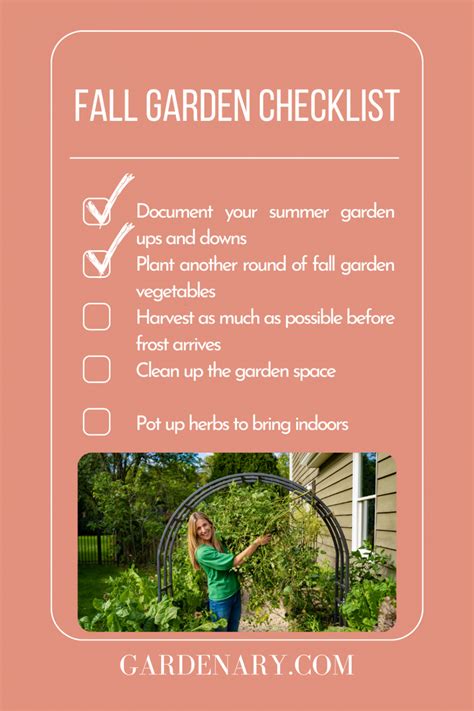Fall Garden Checklist Gardenary