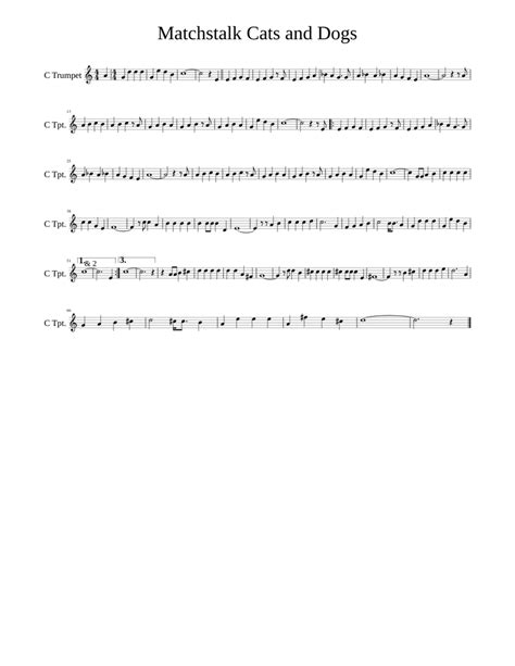 Matchstalk Cats And Dogs Sheet Music For Trumpet Other Solo