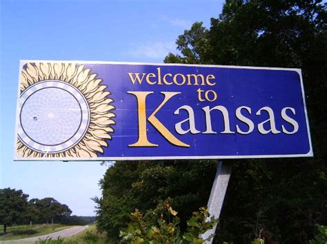 Galena Ks This Is A Welcome To Kansas Sign On The 96 At The Missouri