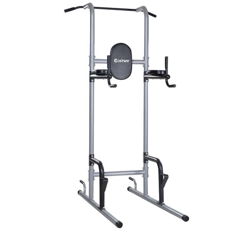 Goplus Chin Up Power Tower Rack Pull Up Stand Bar Leg Raise Home Gym