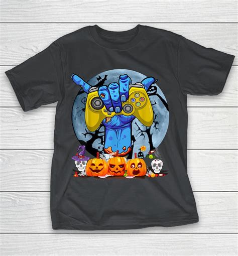 Vintage Halloween Skeleton Gamer Video Game Shirts Woopytee