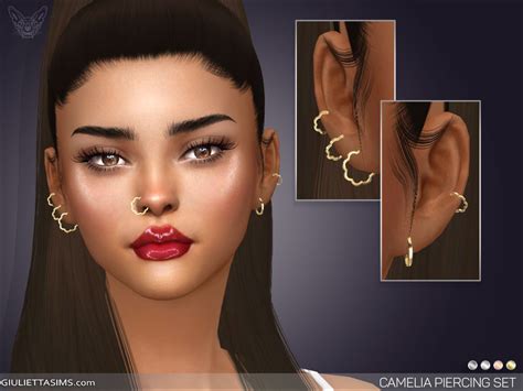 Camelia Piercing Set From Giulietta Sims Sims 4 Downloads