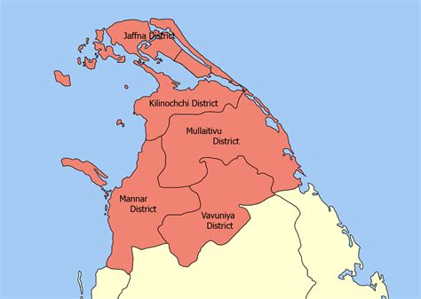 Sri Lanka Map Northern Province