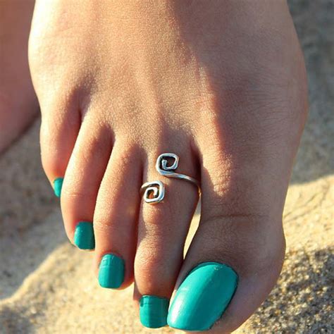 Wholesale Women Lady Unique Retro Silver Plated Nice Toe Ring Foot