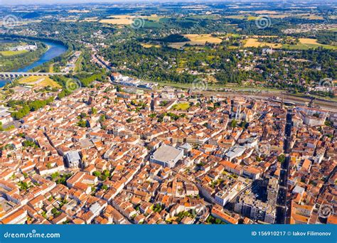 General Aerial View Of Agen City Stock Image Image Of Ancient