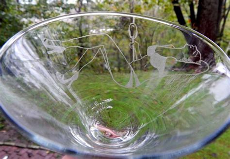 Pin Up Girl Hand Etched Martini Glass By Theglassgrape On Etsy