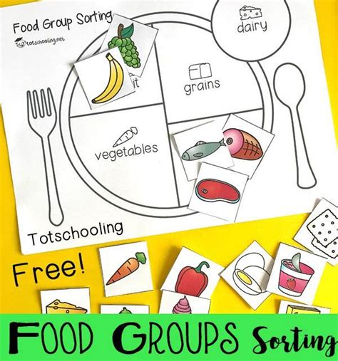 Learning sheets, worksheets and fun activity pages promote healthy messages about a balanced meal made of foods from all five food groups. Teach Kids About Healthy Eating with a Food Group Sorting ...