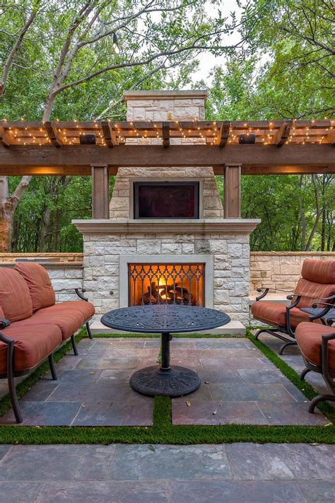 Outdoor Fireplace Ideas Inviting And Relaxing Backyard Designs