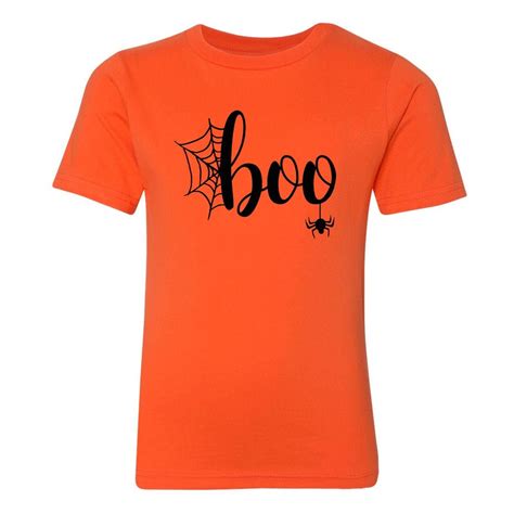 Boo Youth Halloween Graphic T Shirt Halloween Shirt For Girls And