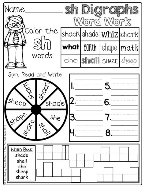 Digraphs Perfect For Word Work And So Fun Coloring Spinning A Word