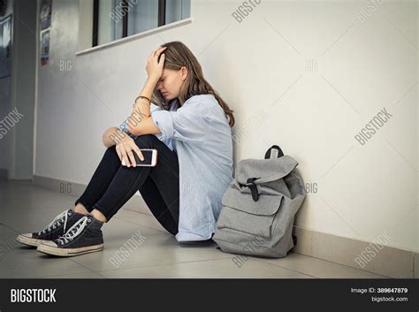 Upset Depressed Girl Image And Photo Free Trial Bigstock
