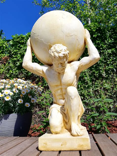 Phenomenal Big Statue Of Atlas Garden Sculpture