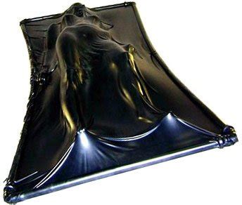 Extreme Black Latex Vacuum Bed