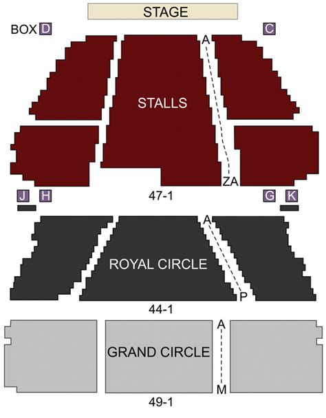 Lyceum Theatre London Seating Chart And Stage London Theatreland