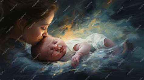 Premium Ai Image Ultrasound Images Of The Baby Oil Painting