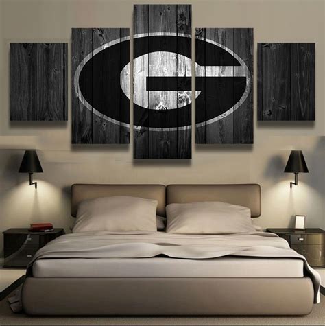 Georgia Bulldogs College Football Canvas Barn Wood Style Not Actual