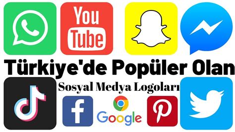 Türkiyede En Popüler Olan Sosyal Medya Logoları🎤🎥 Youtube