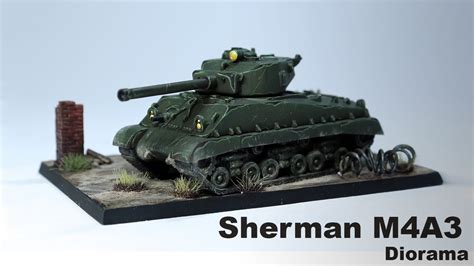 3d Printed Sherman Tank Diorama Youtube