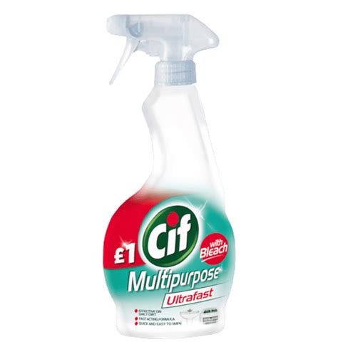 Cif Ultrafast Bleach Spray 450ml Price Marked 6 Pack All Spares 123