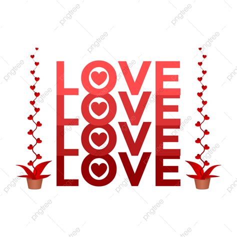Heart Love Text Vector Art Png Love Text And Red Heart Symbol Love