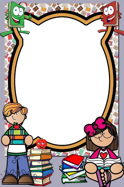 School Frame Png Marcos Para Fotomontajes Caratula Para Ninos Images