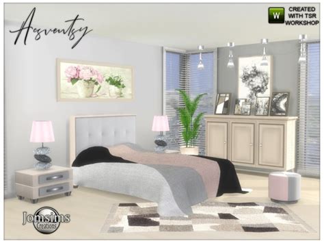 The Sims Resource Acsventsy Bedroom By Jomsims • Sims 4 Downloads