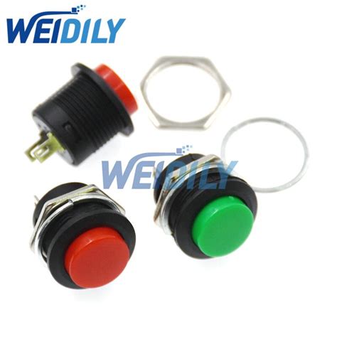 5pcs Rood Groen Kleur Momentary Push Button Switch Off On Reset
