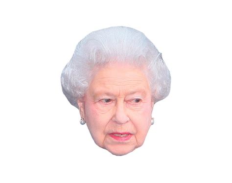 Queen Elizabeth Ii Vip Celebrity Cardboard Cutout Face Mask
