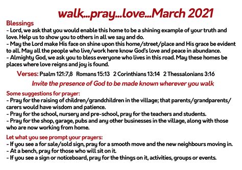 Walk Pray Love Lavendon Baptist Church