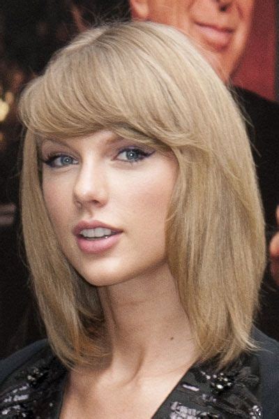 Length Shoulder Length Texture Straight Hair Colors Ash Blonde Hairstyle Sideswept Bangs On