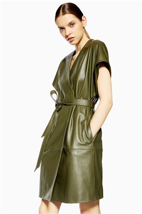 leather wrap dress by boutique topshop leather dresses leather dress outfit leather dress