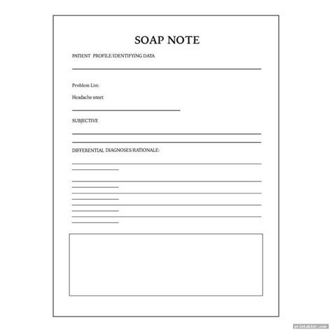 Soap Notes Mental Health Template