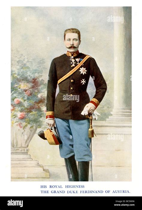 Archduke Franz Ferdinand 1901 Colour Portrait Photograph Of The Stock