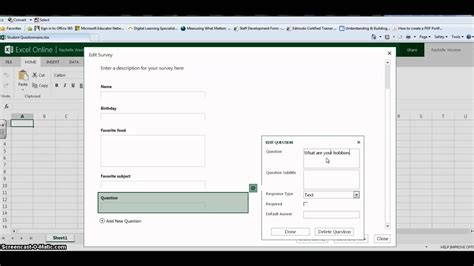 The reason behind this is the thoughtfulness with which these forms have been devised so as to cover all the crucial aspect in each and every kind of survey conducted. How to Create a Survey using Excel Survey - YouTube