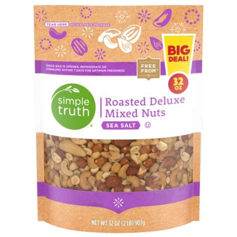 Simple Truth Sea Salt Roasted Deluxe Mixed Nuts Big Deal 32 Oz Fry