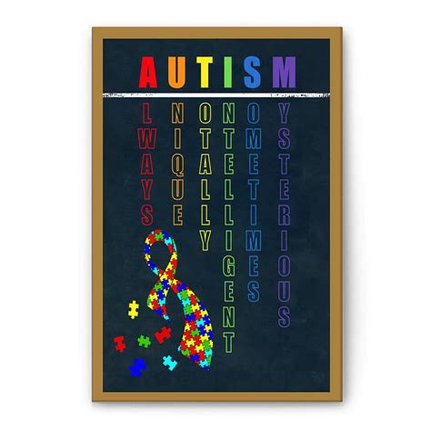 Autism Awareness Poster And Canvas Inspired Motivational Autism