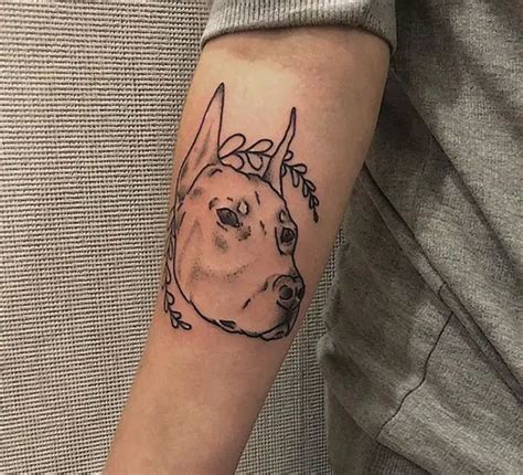 30 Best Dog Outline Tattoo Designs The Paws