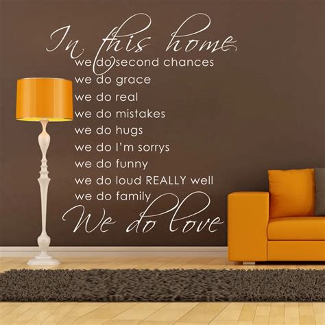 In This Home We Do Grace We Do Real House Rules Vinyl Wall Sticker
