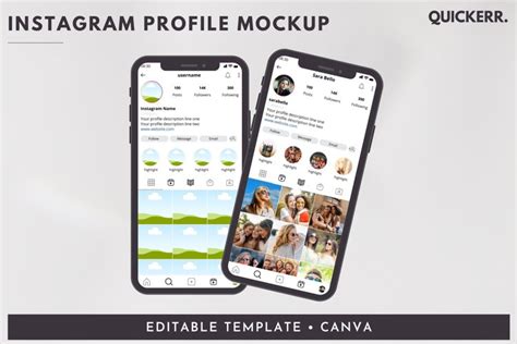Instagram Grid Mock Up Editable In Canva