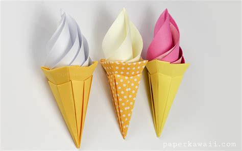 Origami Ice Cream Cone Instructions Modular Origami Ice Cream