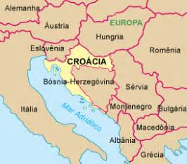 Limita al noreste croacia es miembro de la onu, el consejo de europa, la otan, la organización mundial. Croacia Mapa Mundi