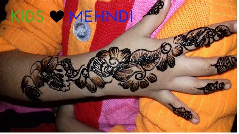 The mehndi patterns are so unique and these beautiful mehndi designs with leaves and dots are our favorite because of how simple they are to make. mehndi designs for kids | Simple & Easy Way - YouTube