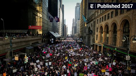 Womens March Highlights As Huge Crowds Protest Trump ‘were Not Going Away The New York Times