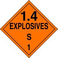 Hazard Class Explosives Blasting Agents S Dot Placard Mpl
