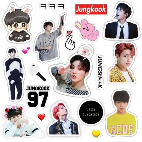 Jungkook Figurinhas Para Imprimir Pop Stickers Tumblr Stickers Kids