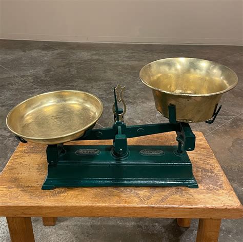 Antique Cast Iron And Brass Balance Scales