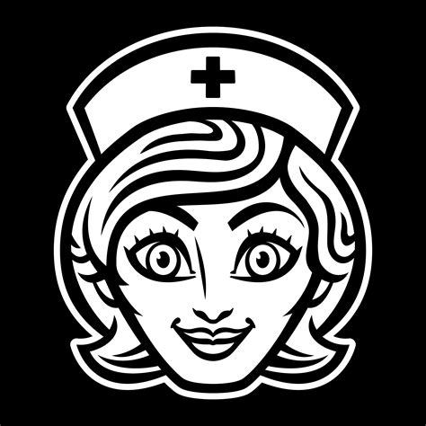 nurse cartoon clip art black and white