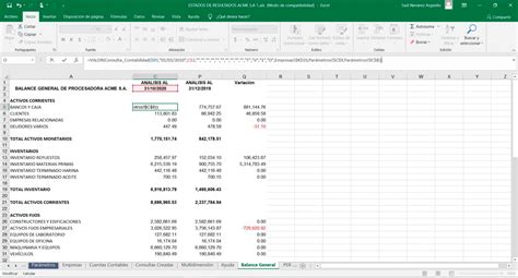 Balance En Excel Plantillas