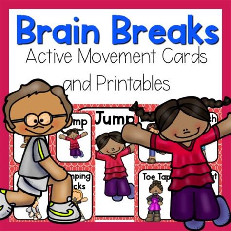 Brain Breaks Movement Cards And Printables Pink Oatmeal Shop
