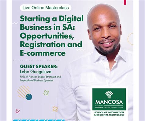 Mancosa Masterclass Series Developing Entrepreneurs Mancosa
